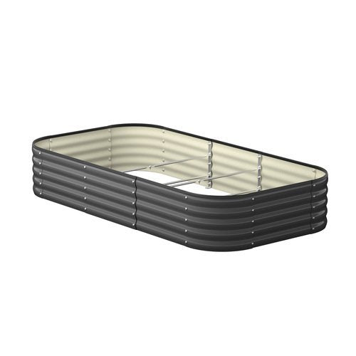 GB-AR40-2412-GY Livsip 9-IN-1 Raised Garden Bed Oval Galvanised Steel 40CM H
