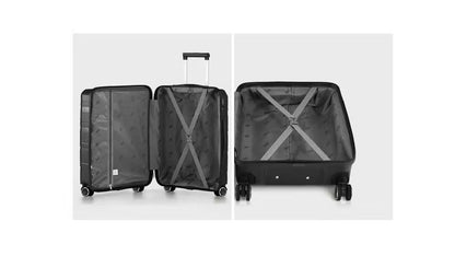 LGS-BEVEL-28-BK Mazam 28" Luggage Suitcase Trolley Set Travel TSA Lock Storage PP Case Black