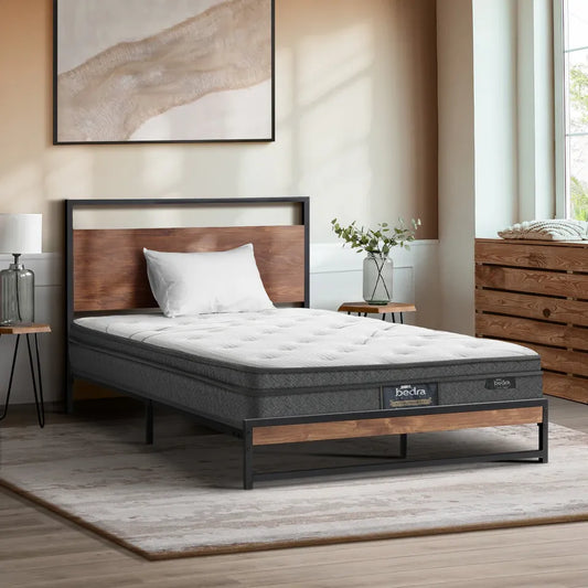 MAT-A24-COCO-S Bedra Single Mattress Bonnell Spring Tight Top Bed Medium Firm 21CM