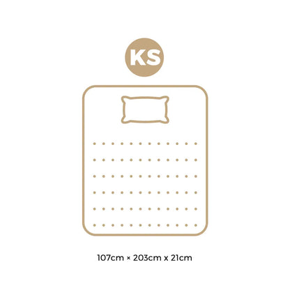 MAT-A24-COCO-KS Bedra King Single Mattress Bonnell Spring Tight Top Bed Medium Firm 21CM