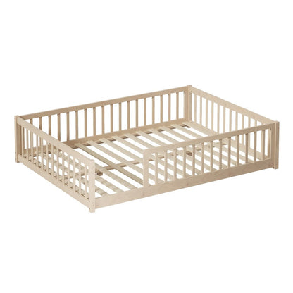 BF-W-B-CLEV-D-WD Ettie Pine Natural Color Double Size Wood Bed Frame