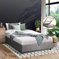 BF-B-TOTI-S-GY-AB Oikiture Bed Frame Single Size Gas Lift Base With Storage