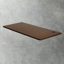 DB-16-WN Oikiture Standing Desk Board Adjustable Computer Table Sit Stand Desk Top Walnut