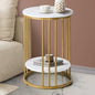 CTB-MF-4054-WHGD Sabrina Faux Marble Side Table