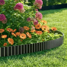 GB-EDGE-200015-BK Livsip Garden Edging 20mx15cm Landscape Lawn Edge Border DIY Fence Steel Black