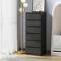 COD-VJ-LIZ-6D-BK-AB Oikiture 6 Chest of Drawers Tallboy Black