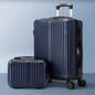 LGS-STRIPE-2PC-NV Mazam 2PCS Luggage Suitcase Trolley Set Carry On TSA Storage Hard Case Navy