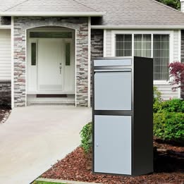 PX-A102-BK Groverdi Lockable Storage Box - Black/Grey