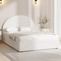 BF-B-JENA-Q-WH-ABC White QUEEN Seraphine Boucle Gas Lift Bed