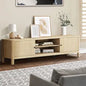 EU-WEST-160-WD-AB Oikiture TV Cabinet Entertainment Unit Stand Storage Shelves 160cm