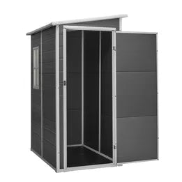 GS-PLASTIC-3X5-GY Livsip Garden Shed Outdoor Storage 1.52x1M Workshop Tool House Shelter Grey