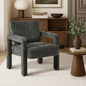 ACH-A11-GY Oikiture Armchair Velvet Accent Chairs 1 Seater Lounge Sofa Chair Grey