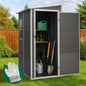 GS-PLASTIC-3X5-GY Livsip Garden Shed Outdoor Storage 1.52x1M Workshop Tool House Shelter Grey