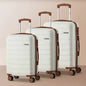 LGS-MAT-3PC-WH Mazam 3PCS Luggage Suitcase Trolley Set Travel TSA Lock Hard Shell Case White