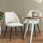 DCH-KRIS-BG-2PC Oikiture 2x Dining Chair Accent Chairs Linen Fabric Biege