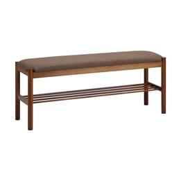 SS-BN-BM-100-BR Oikiture Shoe Storage Bench Bamboo Shoes Rack Cabinet Shelf Organiser Stool 100cm