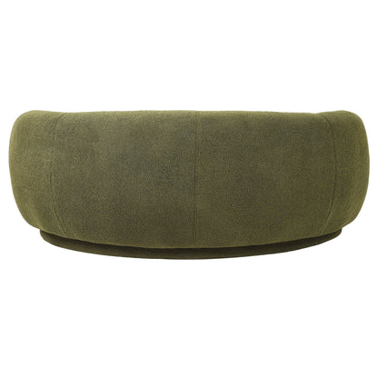 ACH-CASEW-SP-GN LivingFusion Millie 3 Seater Rounded Teddy Sofa Green