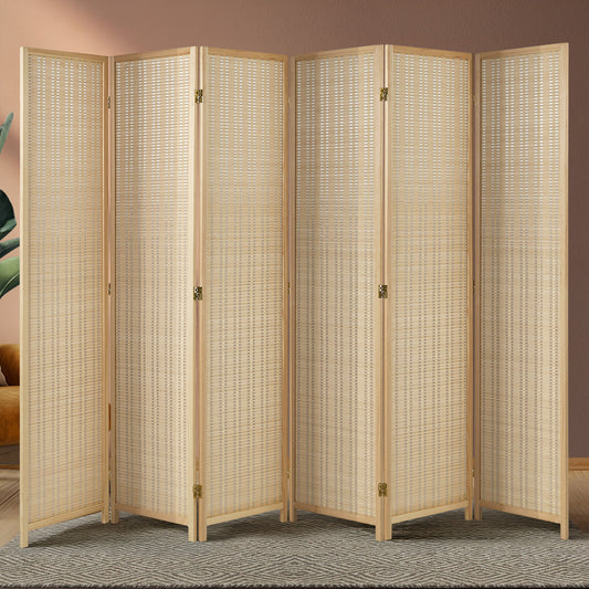 RD-BM-NTL-6P-WD Living Fusion 6 Panel Roche Bamboo Room Divider