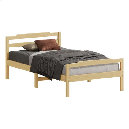 A-BF-W-DBM-KS-NT ALFORDSON Bed Frame Wooden King Single Mattress Base Platform Timber Oak DUBEM