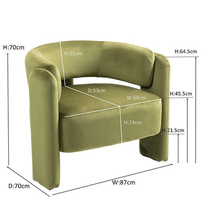 IHD-AC05B-GRE KINGSBURY Fabric Sofa Armchair Green