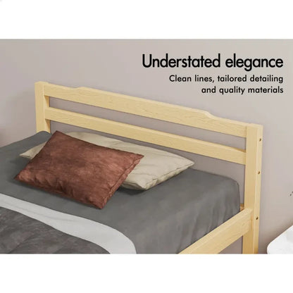 A-BF-W-DBM-KS-NT ALFORDSON Bed Frame Wooden King Single Mattress Base Platform Timber Oak DUBEM