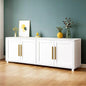HPJM-TS13 Sideboard 4 Doors Buffet Cabinet with Shelves White