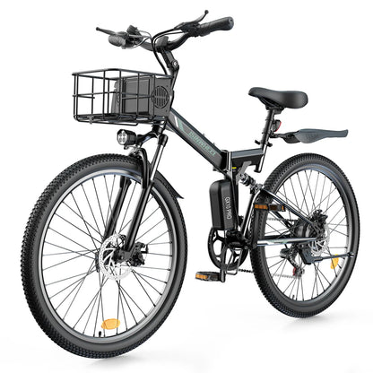 AU-M40-25Q2-BL isinwheel M40 Folding Electric Bike with Basket
