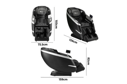 MCH-A2-RORY-BK Oikiture 4D Electric Massage Chair Recliner SL Track Full Body Massager Heated