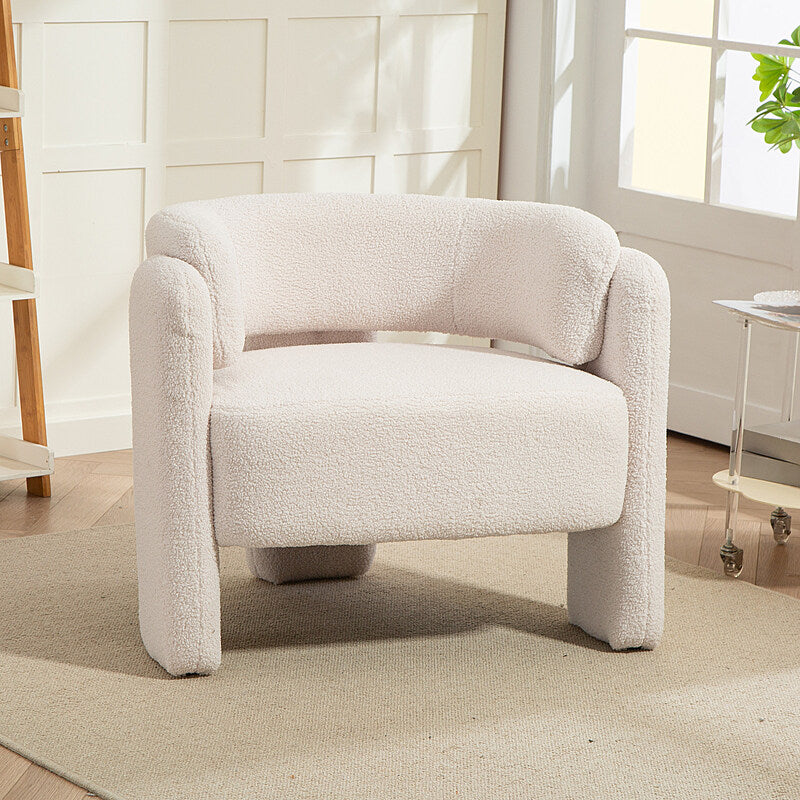 IHD-AC05B-WH White Color KINGSBURY Fabric Sofa Armchair