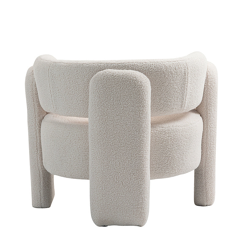 IHD-AC05B-WH White Color KINGSBURY Fabric Sofa Armchair