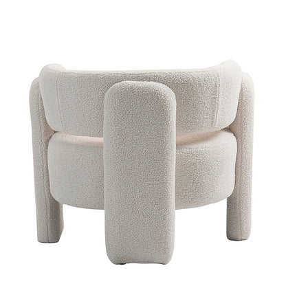 IHD-AC05B-WH White Color KINGSBURY Fabric Sofa Armchair