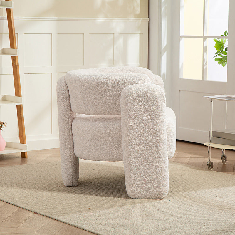 IHD-AC05B-WH White Color KINGSBURY Fabric Sofa Armchair