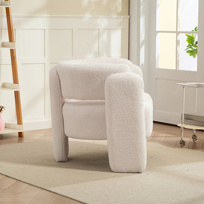 IHD-AC05B-WH White Color KINGSBURY Fabric Sofa Armchair
