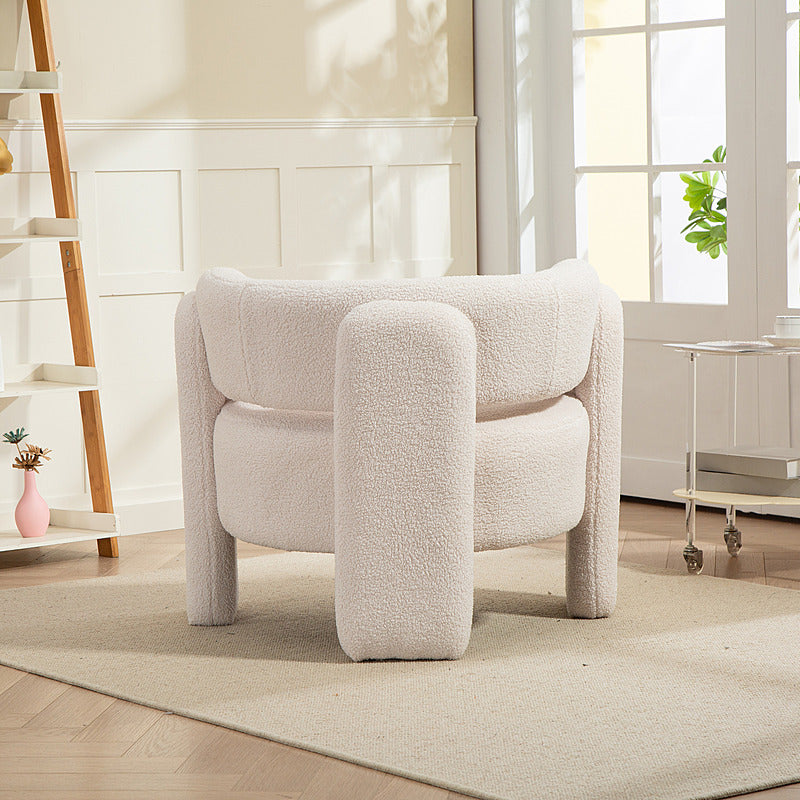 IHD-AC05B-WH White Color KINGSBURY Fabric Sofa Armchair