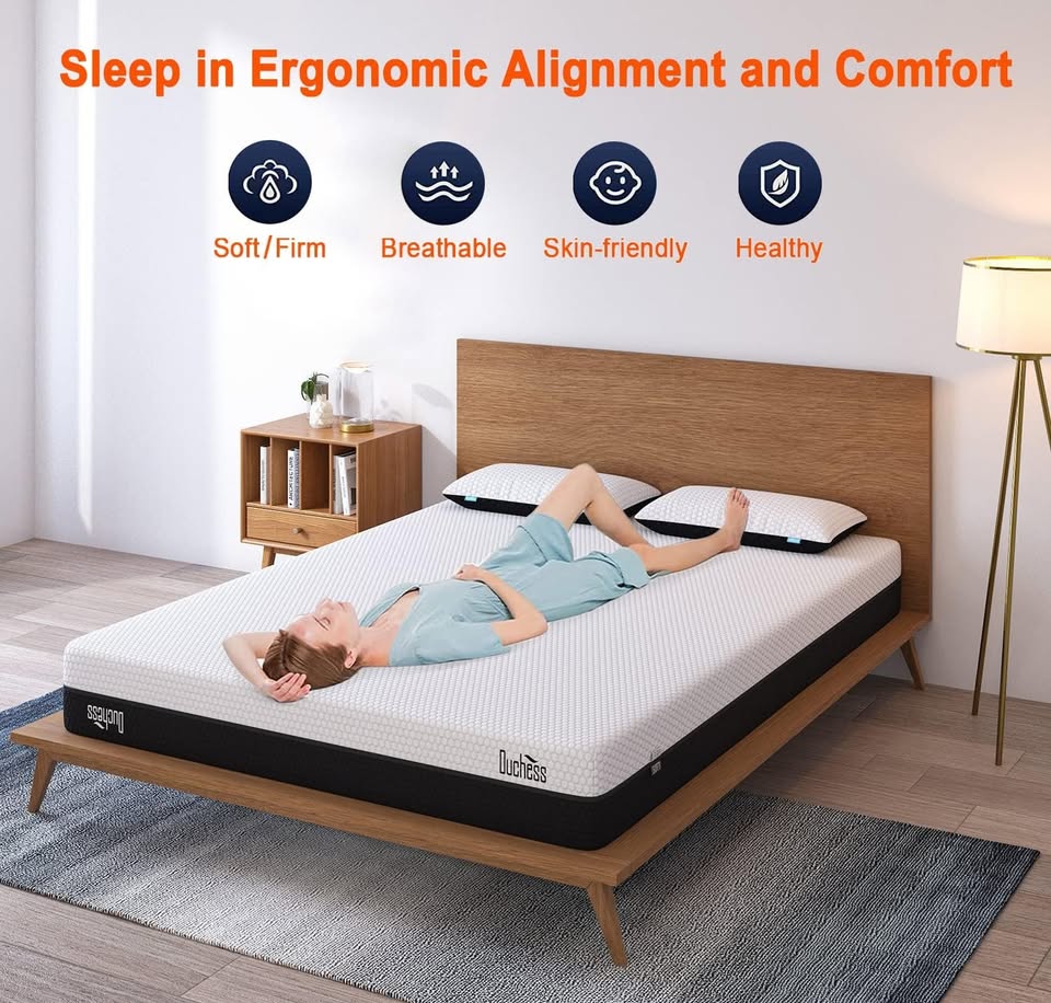ZT-MHDU16-D Duchess Gel Memory Foam Mattress (Firm & Medium Soft) Includes 1 Pillow (Double)