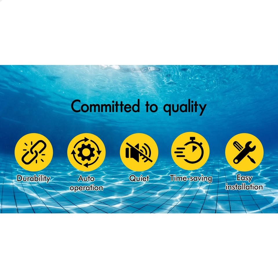 A-POOL-CLEAN-LIBL ALFORDSON Pool Cleaner Automatic Vacuum Floor Climb Wall Swimming Pool Hose 10M