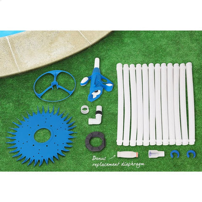 A-POOL-CLEAN-LIBL ALFORDSON Pool Cleaner Automatic Vacuum Floor Climb Wall Swimming Pool Hose 10M