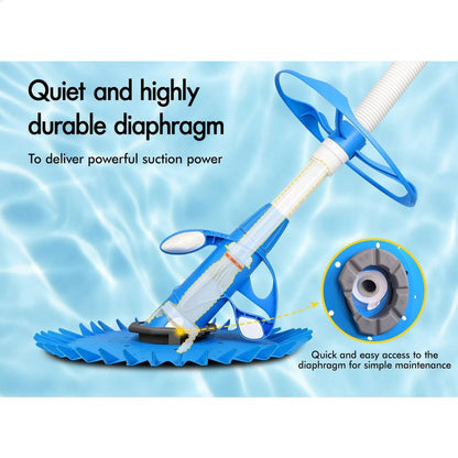 A-POOL-CLEAN-LIBL ALFORDSON Pool Cleaner Automatic Vacuum Floor Climb Wall Swimming Pool Hose 10M