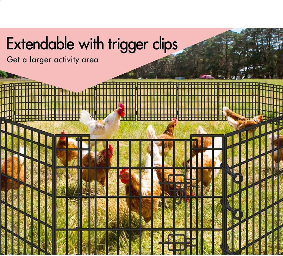 A-PET-PP-36 BEASTIE Metal Dog Playpen, 36in Foldable Portable Dog Pen with 8 Panels