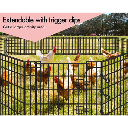 A-PET-PP-36 BEASTIE Metal Dog Playpen, 36in Foldable Portable Dog Pen with 8 Panels