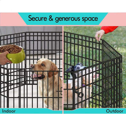 A-PET-PP-36 BEASTIE Metal Dog Playpen, 36in Foldable Portable Dog Pen with 8 Panels