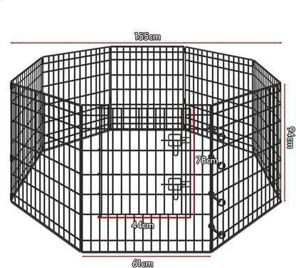 A-PET-PP-36 BEASTIE Metal Dog Playpen, 36in Foldable Portable Dog Pen with 8 Panels