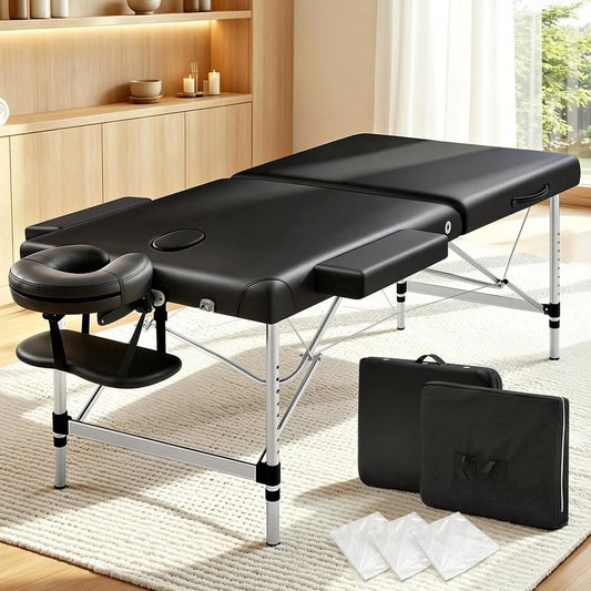 A-MAST-2F-75-BK ALFORDSON Massage Table Portable & Foldable 2 Fold 75cm (Black)