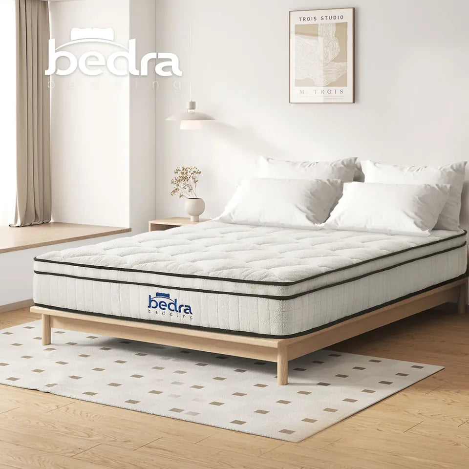 MAT-A16-SERA-D Bedra 22CM Boucle Mattress Double Bed Pocket Spring Memory Foam Euro Top Medium Firm