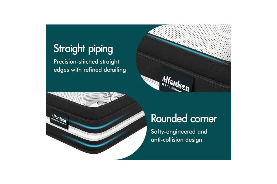 A-MATTRESS-KATH-D ALFORDSON Mattress Double Bed Euro Top 22CM Bonnell Spring Firm Memory Foam