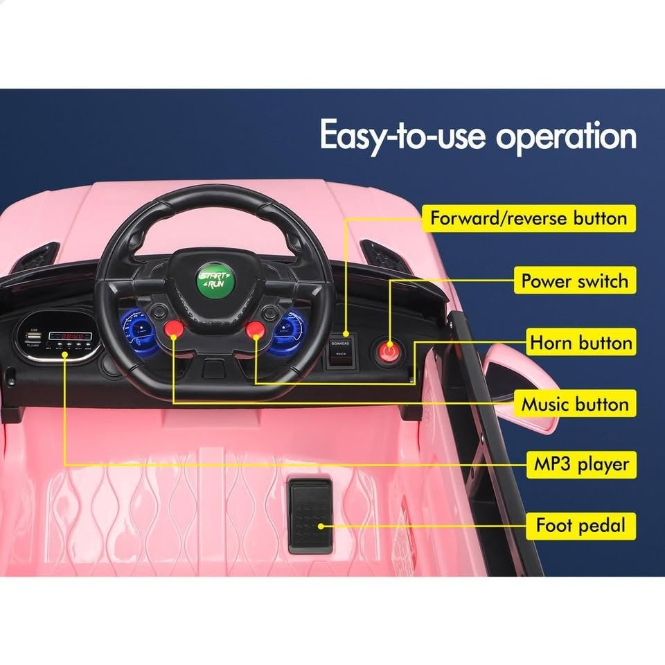A-CAR-RANG-PK ALFORDSON Ride On Car Kids Electric Toy Rover-Inspired Pink