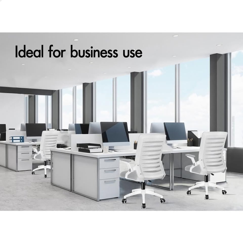 A-OCH-MESH-WAV-WHGY ALFORDSON Office Chair Mesh Mid Black Grey & White