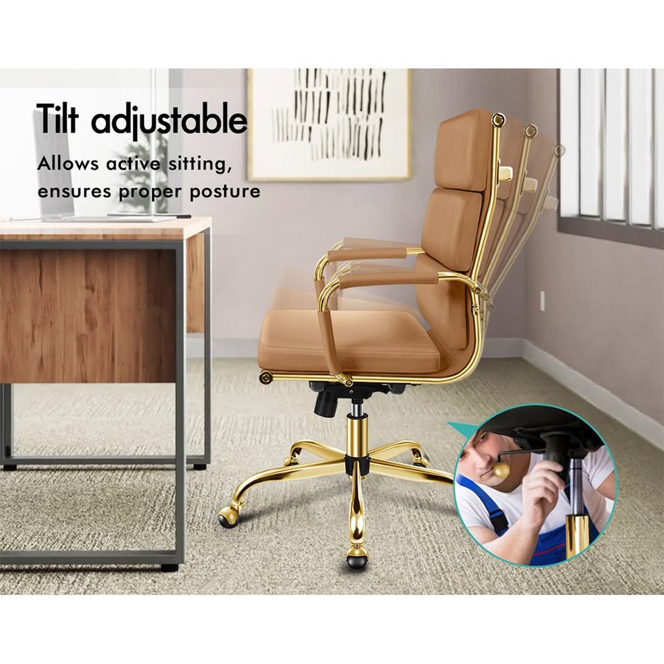 A-OCH-PAD-GF-BRN ALFORDSON Office Chair Ergonomic Paddings Executive Computer Work Seat High Back