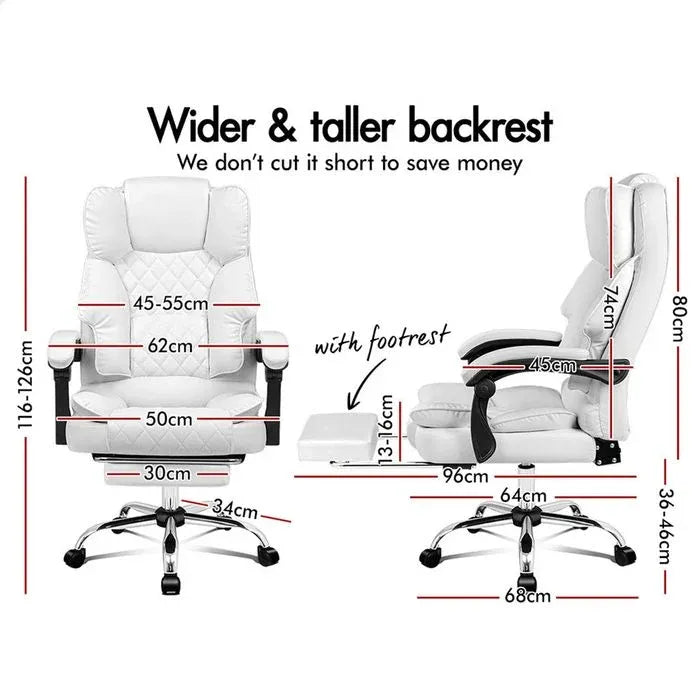 A-OCH-DU-B-FT-WH ALFORDSON Office Chair White