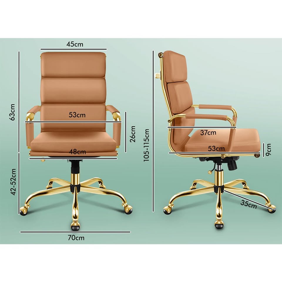 A-OCH-PAD-GF-BRN ALFORDSON Office Chair Ergonomic Paddings Executive Computer Work Seat High Back